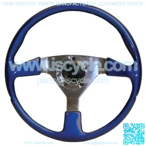 High Gloss Blue Golf Cart Steering Wheel
