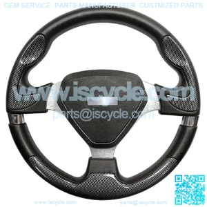 Carbon Fiber Grip/Brushed Aluminum Steering Wheel