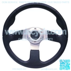 13 Inch Golf Cart Steering Wheel Black With Aluminum Spokes