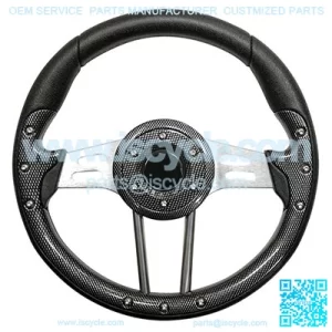 Golf Cart Steering Wheel 13 Inch Carbon Fiber Rim Aluminum Spokes