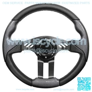 Golf Cart Steering Wheel Carbon Fiber With Black Spokes 13 Inch