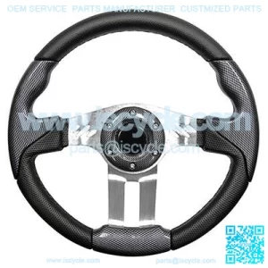 Golf Cart Steering Wheel Carbon Fiber With Aluminum Spokes 13 Inch