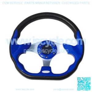 Blue Golf Cart Steering Wheel Fits EZGO Club Car Yamaha Hub Adapter Needed