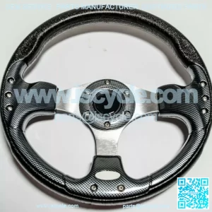 13" Steering Wheel Carbon Fiber Sports Style For EZGO CLUB CAR YAMAHA Golf Cart