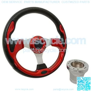 EZGO TXT/Medalist Golf Cart Rally Steering Wheel Kit - 12.5"(1994.5+)
