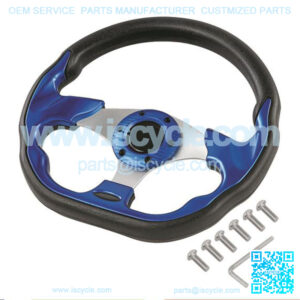 Universal Golf Cart Steering Wheel - Blue