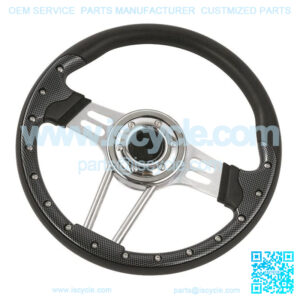 Universal Golf Cart Steering Wheel Carbon Fiber Pattern