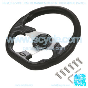 Universal Golf Cart Steering Wheel Silver Gray