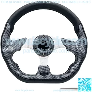 12.5 Inch Golf Cart Steering Wheel Carbon Fiber For Golf Cart Club Car DS & Precedent, EZGO TXT/RXV Yamaha