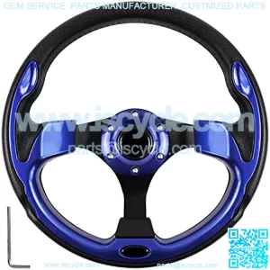Golf Cart Steering Wheel with Ergonomic Design Universal Fit for Golf Cart Club Car EZGO RXV & TXT, Yamaha, Precedent Tempo, DS