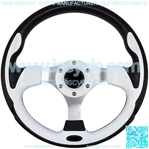 12.5 Inch Golf Cart Steering Wheel, Skid Steering Wheel, Universal Golf Cart for Club Car EZGO RXV and TXT, Yamaha, Precedent Tempo, DS??5156White??