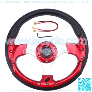 12.5 inch Golf Cart Steering Wheel NO Adapter For Ezgo/Yamaha/Club Car Red