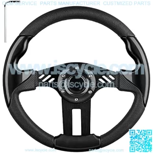 EZGO Steering Wheel Fit Golf Cart Club Car EZGO Yamaha Universal Golf Cart Steering Wheel Club Car DS and Precedent (Black Steering Wheel)