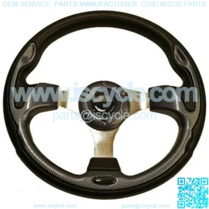 Carbon Fiber Rally Golf Cart Steering Wheel for EZGO, Club Car and Yamaha