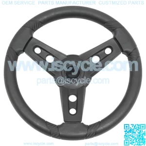 Italia Lugana Black Golf Cart Steering Wheel For Yamaha Golf Cart