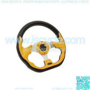 12.5" Yellow Golf Cart Steering Wheel