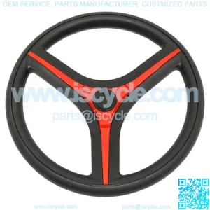 Italia Black Steering Wheel Fits Star EV Golf Cart