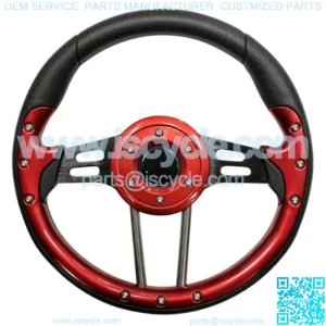 Aviator 4 Golf Cart Steering Wheel (Red)