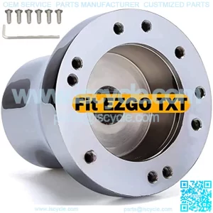 Golf Cart Steering Wheel or Golf Cart Steering Wheel Adapter Chrome Hub for EZGO TXT&RXV Club Car DS&Precedent Yamaha Golf Carts