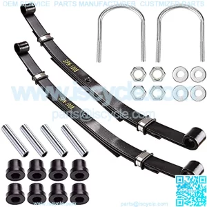 Heavy Duty Rear 3-Leaf Spring Kit with Bushings & Sleeves for Club Car DS Golf Cart
