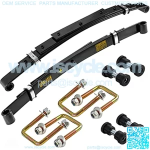 EZGO TXT Rear Heavy Duty Leaf Spring W/Bushings & Sleeves Kit for 1994-Up Golf Cart - 4 Leaf