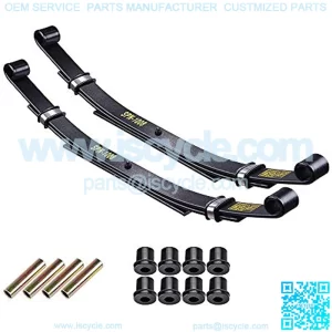 Rear Heavy Duty Leaf Spring Compatible with Club Car DS Golf Cart Heavy Duty Dual Action with Bushings(Set of 2)