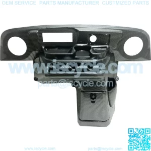 EZGO TXT (96-13) Golf Cart Elite Radio Dash Cover - Carbon Fiber Weave