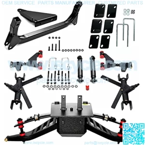 4" Golf Cart Lift Kit for Yamaha G29/Drive (2007-2016) and Drive2 (2017-Up) with Solid Axle Rear Suspension + 30 lb Counterweight Kit