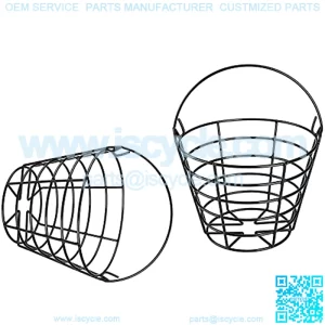 Metal Golf Ball Basket Container Golf Ball Bucket Holder with Handle (Golf Balls NOT Include) - 2 PCS