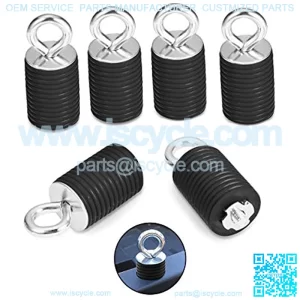 UTV Tie Down Anchors, 2" Set of 6 Black Bed Anchors Compatible with Polaris Ranger (Up to 2021)/General 500 700 800 900 1000