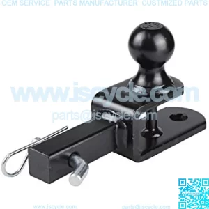 ATV / UTV Hitch Adapter 64031, 2 inch Ball, Fits for 1-1/4 inch Receiver, with 1/2 inch Pin