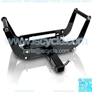 Winch Mounting Plate Winch Cradle Mounting Bracket 8000lbs-13000lbs Capacity Foldable Bracket for Truck Trailer ATV 2" Hitch Receiver 4WD