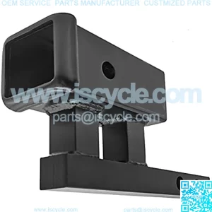 1-1/4 inch to 2 inch Hitch Adapter Trailer Hitch Extension Riser with 4 inch Rise and 3-3/8 inch Drop for Class I and Class II Receivers