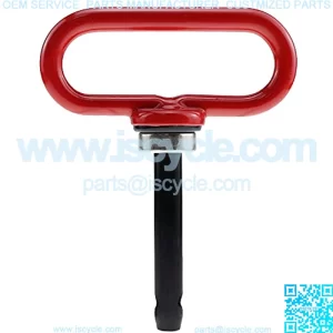 Magnetic Hitch Pin Magnet Trailer Gate Pin Easy for 1-Handed Hitch Release for ATV Lawn Tractor Lawn Sweepers etc (Red)