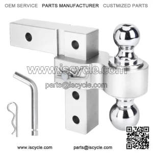 6-inch trailer hook 2"*2-5/16" with double lock#silver