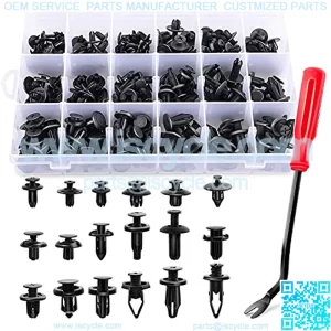 190 Pcs Car Retainer Clips & Fastener Remover - 18 Most Popular Sizes & Applications Auto Push Pin Rivets Set -Door Trim Panel Clips for Toyota, Honda, Nissan, Mazda - Bonus Fastener Remover