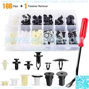 166 Pcs Car Retainer Clips &Screw Grommets - 12 Most Popular Sizes & Applications for GM Toyota Honda Nissan Mazda - Bonus Fastener Remover