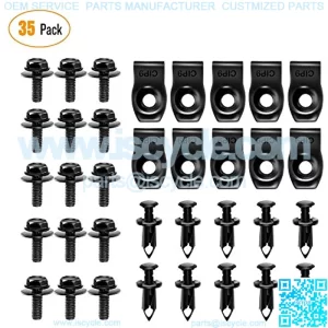 GRC-70 35PCS Engine Under Cover Splash Shield Guard Body Bolts Bumper Fender Liner Push Retainer Fastener Rivet Clips