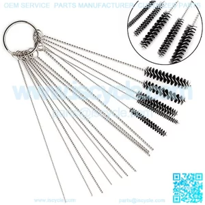 Carburetor Carbon Dirt Cleaner Tool Kit 10 Cleaning Needles with 5 Brushes