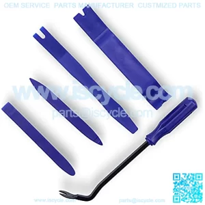 5 pcs Auto Trim Removal Tool Kit, Interior Door Panel Clip Removal Set for Vehicle Dash Radio Audio Installer (Blue)