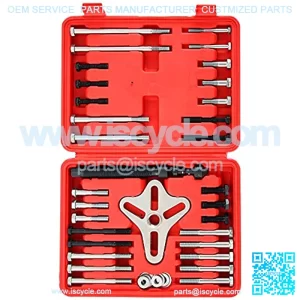 46Pcs Harmonic Balancer Puller Set, Steering Wheel Puller, Gear Puller, Crank Shaft Pulley w/Case