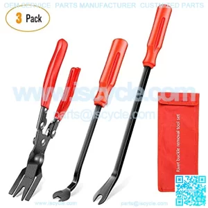 3 Pcs Clip Pliers Set & Fastener Remover - Auto Upholstery Combo Repair Kit with Storage Bag for Car Door Panel Dashboard