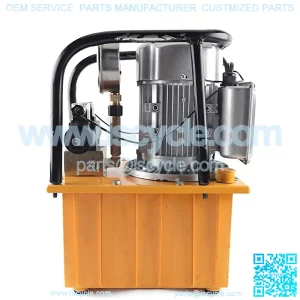 110V Electric Driven Hydraulic Pump - 750W Double Acting Hydraulic Pump + Solenoid Valve Pedal Switch for Punching/Bending/Jack Machine 7L Capacity 30KG