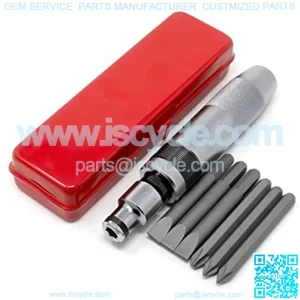 RW 0159-112 JIS (Japanese Industrial Standard) 1/2" Manual Impact Driver 8-Piece Set Made in Japan Cross Bits JIS 1 2 3, Flat 1 1.6 1.8, 8mm Bit Adapter, Metal Case