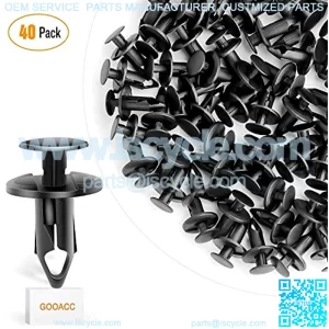 Bumper Fastener Rivet Clips Car Door Clip Panel Audio Video Dashboard Dismantle Kits Installer Pry Tool (40PCS Fastener Rivet Clips)