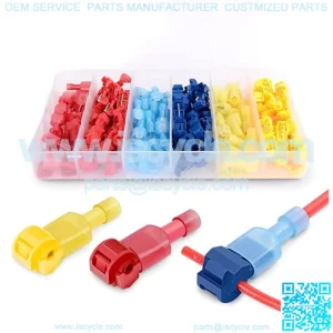 50004R 120 Pcs/60 Pairs Quick Splice Wire Terminals T-Tap Self-stripping with Fully Insulated Male Quick Disconnects Kit