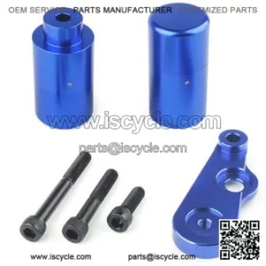 06-09 Suzuki GSX-R600 + GSX-R750 Black Non-cut Frame Slider Protective Cover #Blue