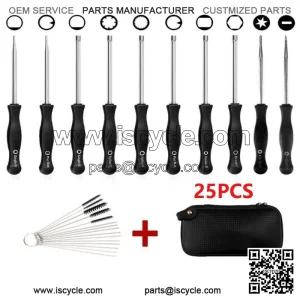 25Pcs Carburetor Adjusting Tool Carb Splined Screwdriver & Cleaning Brush Kit