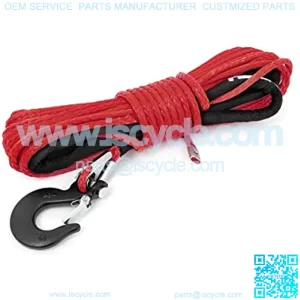 50FT 7,000 LB Rated Red Synthetic UTV/ATV Winch Rope - RS161