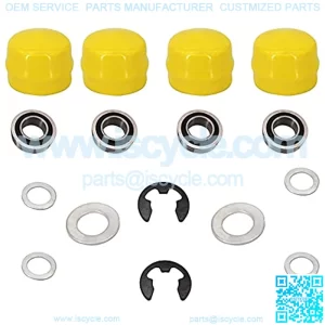 Front Wheel Bearings Axle Rebuild Kit for AM127303 AM127304 AM118315 AM35443 M40514 M123254 R27434 M143338 Wheels with 1.375" Rim and 0.750" Axle Sizes Pack-4